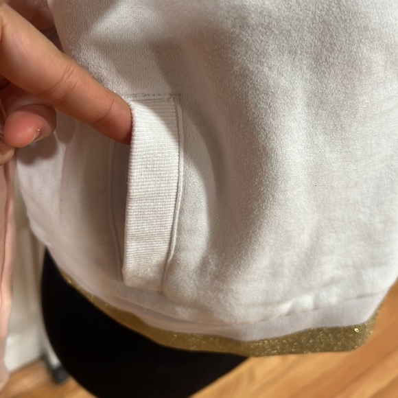 GUC🧡Fila Pink and White Sweatshirt jumper with Gold Sprinkle - Picture 5 of 10